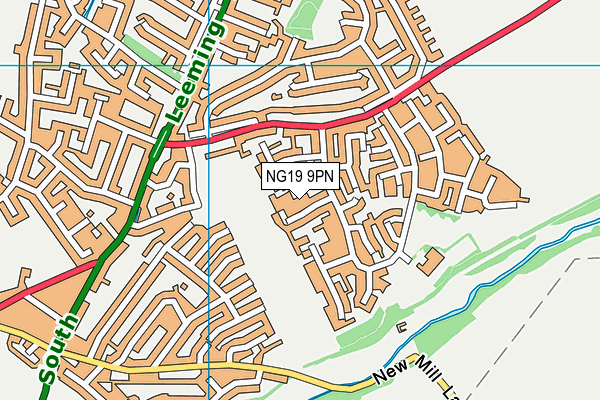 NG19 9PN map - OS VectorMap District (Ordnance Survey)