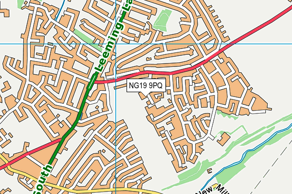 NG19 9PQ map - OS VectorMap District (Ordnance Survey)