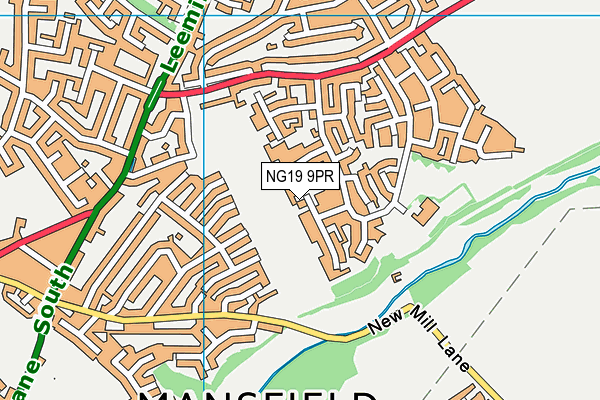 NG19 9PR map - OS VectorMap District (Ordnance Survey)