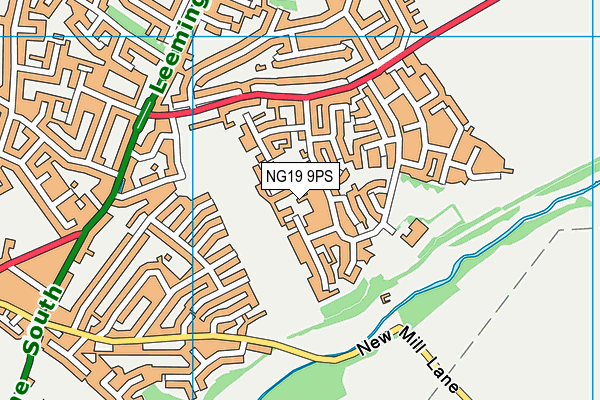 NG19 9PS map - OS VectorMap District (Ordnance Survey)
