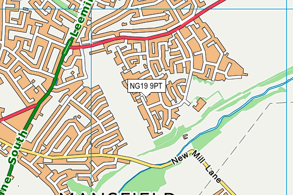 NG19 9PT map - OS VectorMap District (Ordnance Survey)