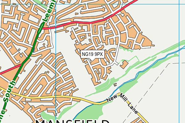 NG19 9PX map - OS VectorMap District (Ordnance Survey)