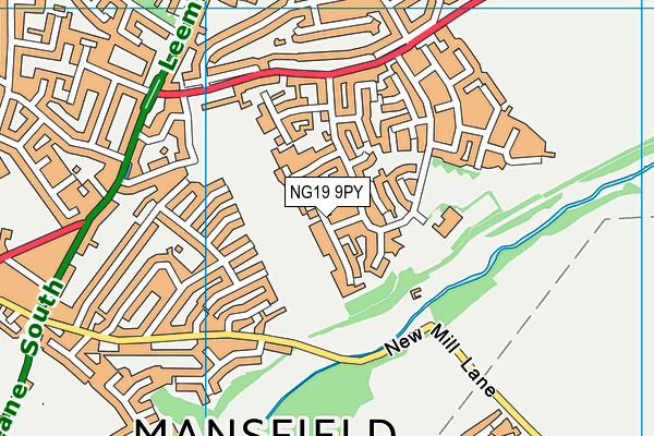 NG19 9PY map - OS VectorMap District (Ordnance Survey)