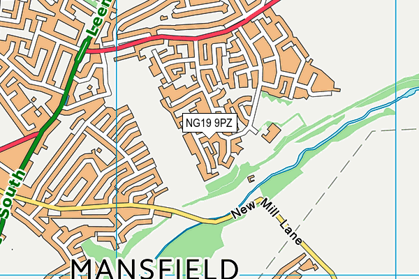 NG19 9PZ map - OS VectorMap District (Ordnance Survey)