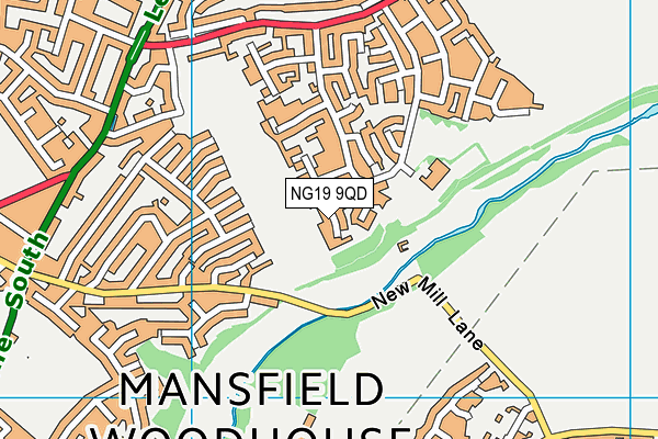 NG19 9QD map - OS VectorMap District (Ordnance Survey)