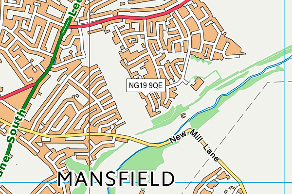 NG19 9QE map - OS VectorMap District (Ordnance Survey)