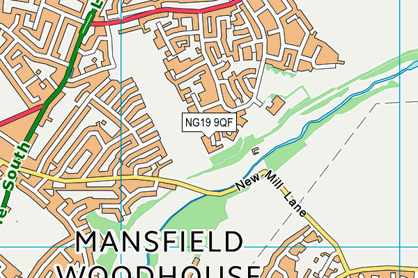 NG19 9QF map - OS VectorMap District (Ordnance Survey)