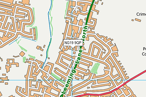 NG19 9QP map - OS VectorMap District (Ordnance Survey)