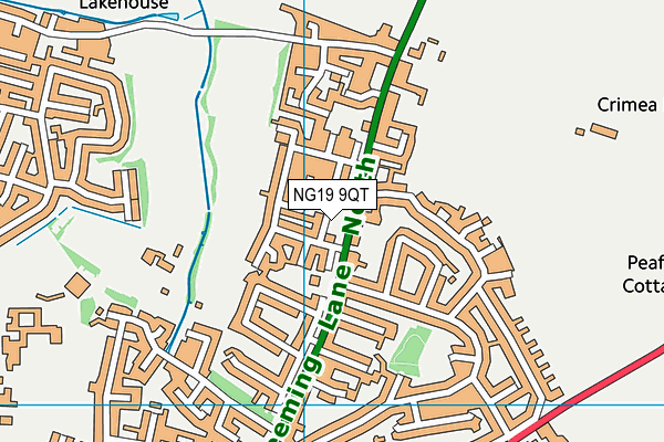 NG19 9QT map - OS VectorMap District (Ordnance Survey)