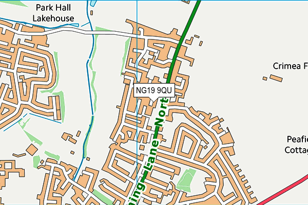 NG19 9QU map - OS VectorMap District (Ordnance Survey)