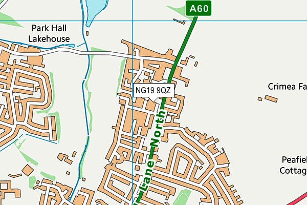 NG19 9QZ map - OS VectorMap District (Ordnance Survey)