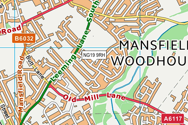 NG19 9RH map - OS VectorMap District (Ordnance Survey)