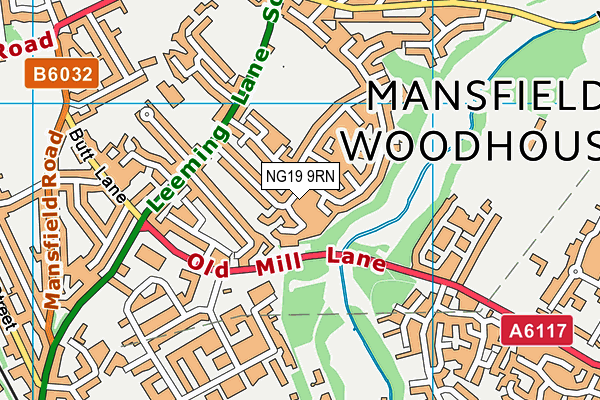 NG19 9RN map - OS VectorMap District (Ordnance Survey)