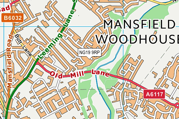 NG19 9RP map - OS VectorMap District (Ordnance Survey)