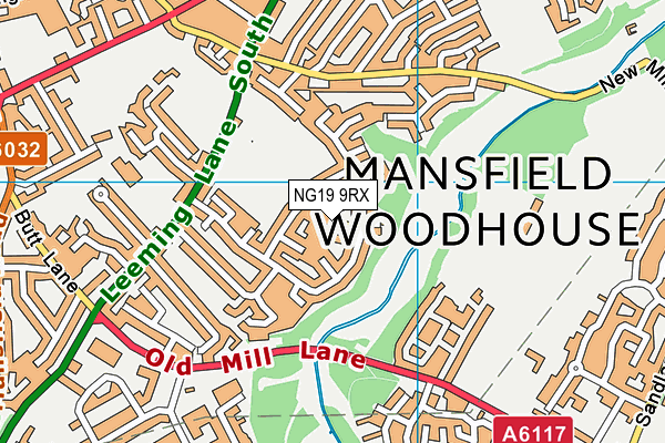 NG19 9RX map - OS VectorMap District (Ordnance Survey)