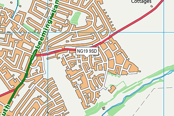 NG19 9SD map - OS VectorMap District (Ordnance Survey)