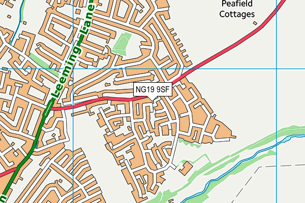 NG19 9SF map - OS VectorMap District (Ordnance Survey)