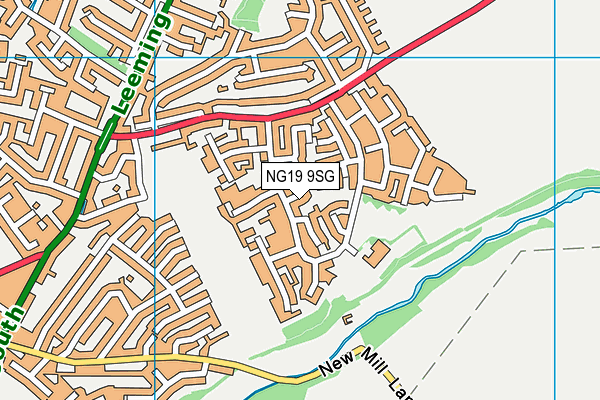 NG19 9SG map - OS VectorMap District (Ordnance Survey)