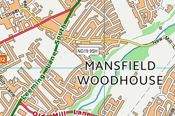 NG19 9SH map - OS VectorMap District (Ordnance Survey)