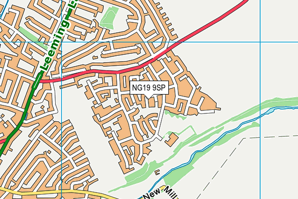NG19 9SP map - OS VectorMap District (Ordnance Survey)