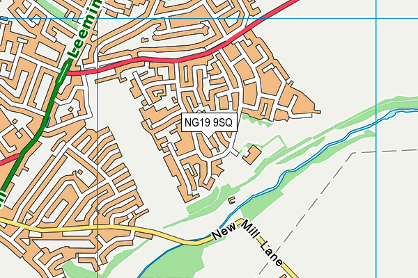 NG19 9SQ map - OS VectorMap District (Ordnance Survey)