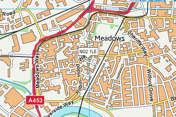 NG2 1LE map - OS VectorMap District (Ordnance Survey)