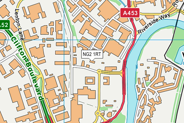NG2 1RT map - OS VectorMap District (Ordnance Survey)