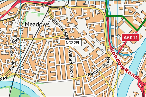 NG2 2EL map - OS VectorMap District (Ordnance Survey)