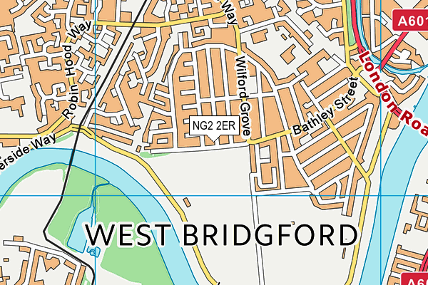 NG2 2ER map - OS VectorMap District (Ordnance Survey)