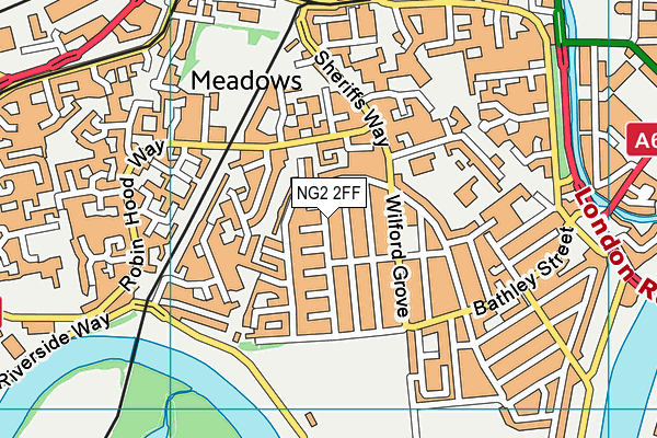 NG2 2FF map - OS VectorMap District (Ordnance Survey)