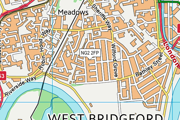 NG2 2FP map - OS VectorMap District (Ordnance Survey)