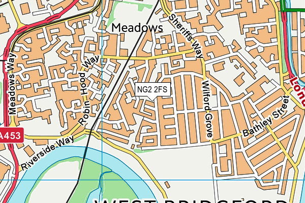 NG2 2FS map - OS VectorMap District (Ordnance Survey)