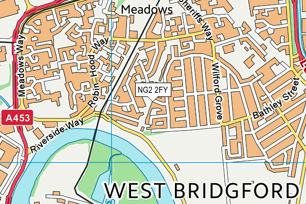 NG2 2FY map - OS VectorMap District (Ordnance Survey)