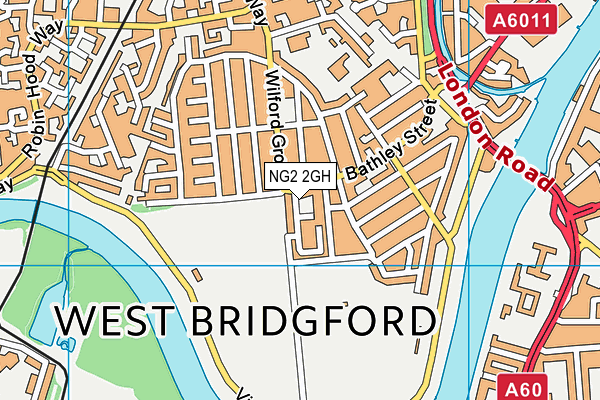 NG2 2GH map - OS VectorMap District (Ordnance Survey)