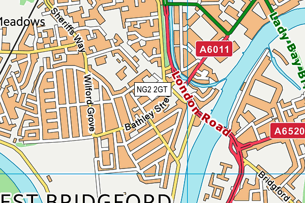 NG2 2GT map - OS VectorMap District (Ordnance Survey)