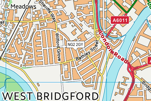 NG2 2GY map - OS VectorMap District (Ordnance Survey)