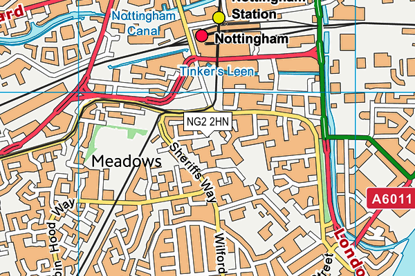 NG2 2HN map - OS VectorMap District (Ordnance Survey)