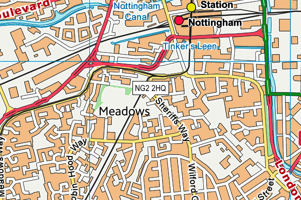 NG2 2HQ map - OS VectorMap District (Ordnance Survey)