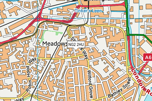 NG2 2HU map - OS VectorMap District (Ordnance Survey)