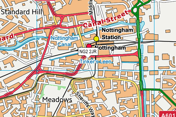 NG2 2JR map - OS VectorMap District (Ordnance Survey)