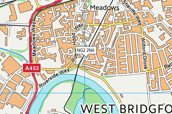 NG2 2NA map - OS VectorMap District (Ordnance Survey)