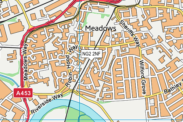 NG2 2NF map - OS VectorMap District (Ordnance Survey)