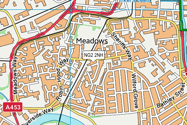 NG2 2NH map - OS VectorMap District (Ordnance Survey)