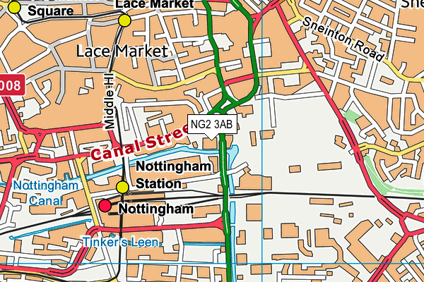 NG2 3AB map - OS VectorMap District (Ordnance Survey)