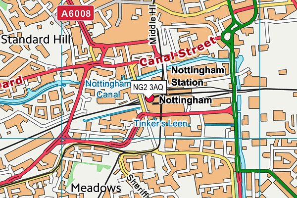 NG2 3AQ map - OS VectorMap District (Ordnance Survey)