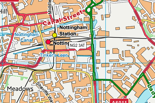 NG2 3AT map - OS VectorMap District (Ordnance Survey)