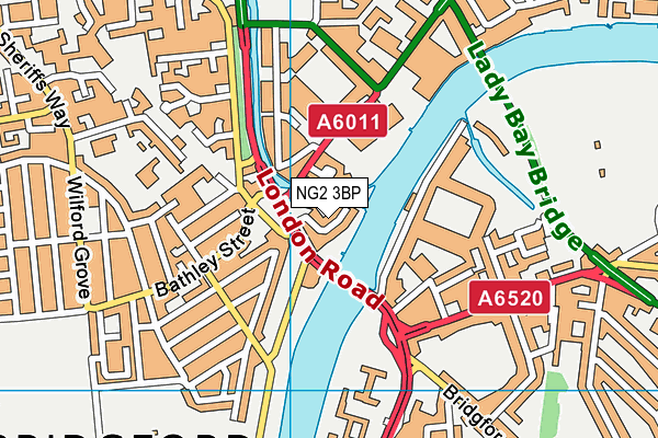 NG2 3BP map - OS VectorMap District (Ordnance Survey)