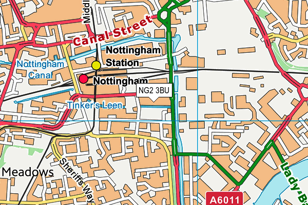 NG2 3BU map - OS VectorMap District (Ordnance Survey)