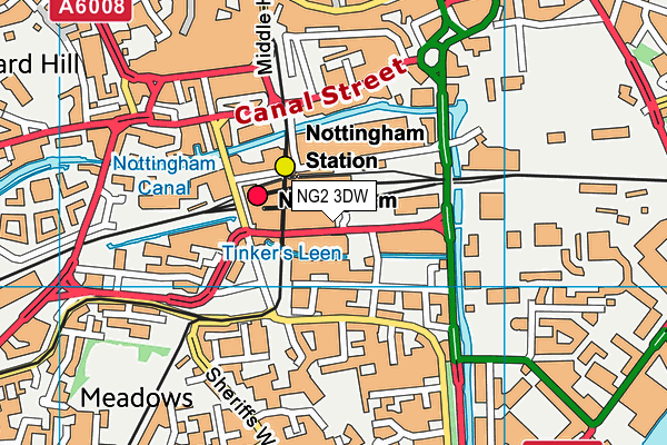 NG2 3DW map - OS VectorMap District (Ordnance Survey)