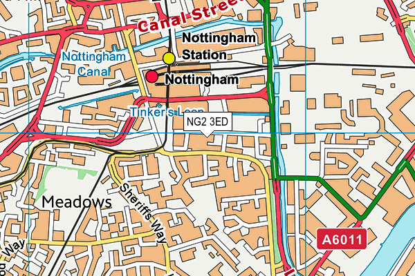 NG2 3ED map - OS VectorMap District (Ordnance Survey)